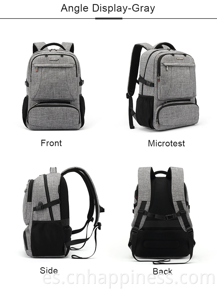 Viajes elegantes de alta capacidad Viajes multifunción Impermeable deportivo mochilas refrigerador mochila para computadora portátil mochila con cargador USB